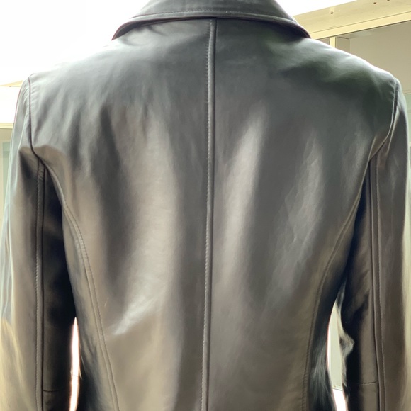 Enzo Angiolini Leather Black Jacket (Size Small) - Picture 2 of 8